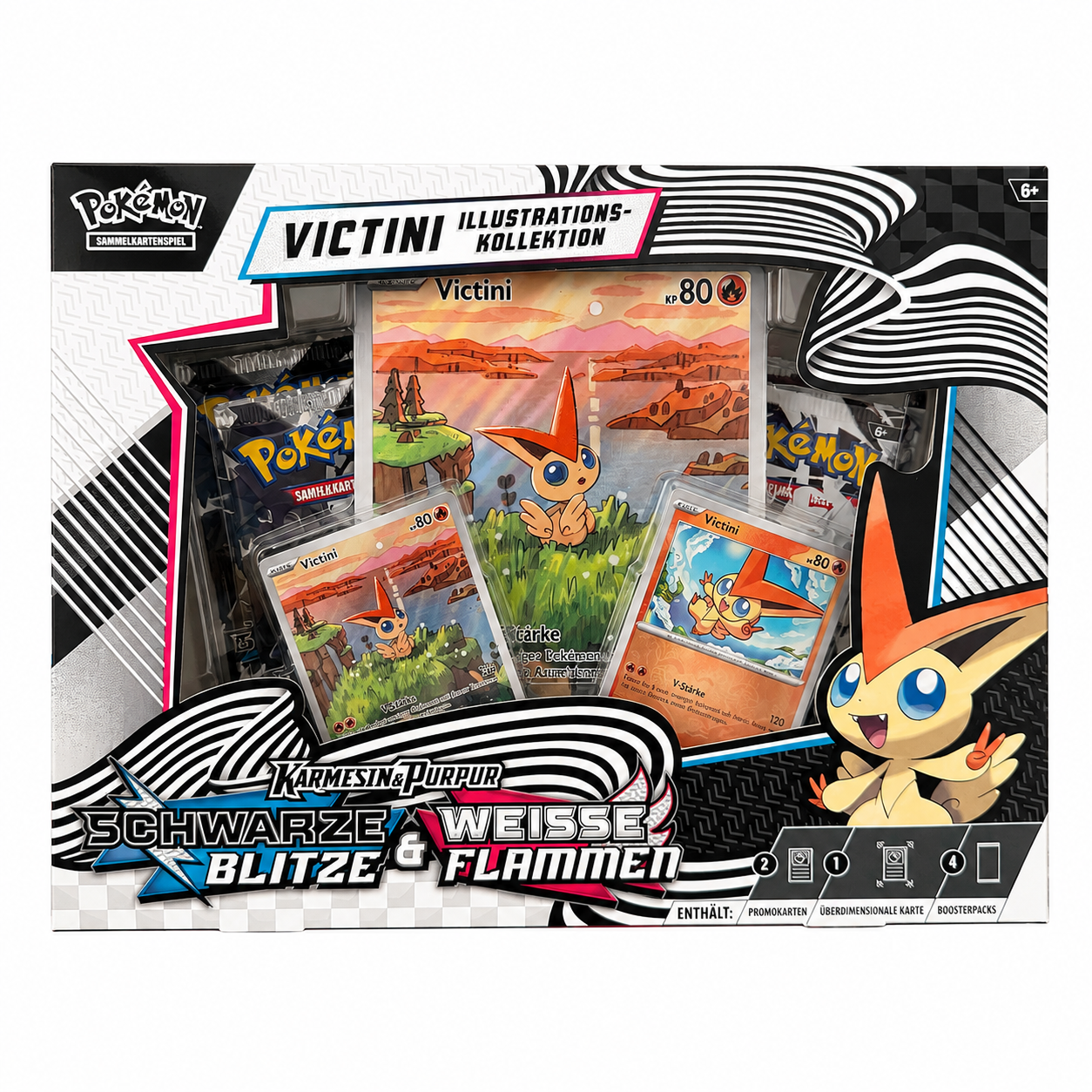 Pokémon Schwarze Blitze & Weiße Flamme Victini Illustrations-Kollektion Deutsch