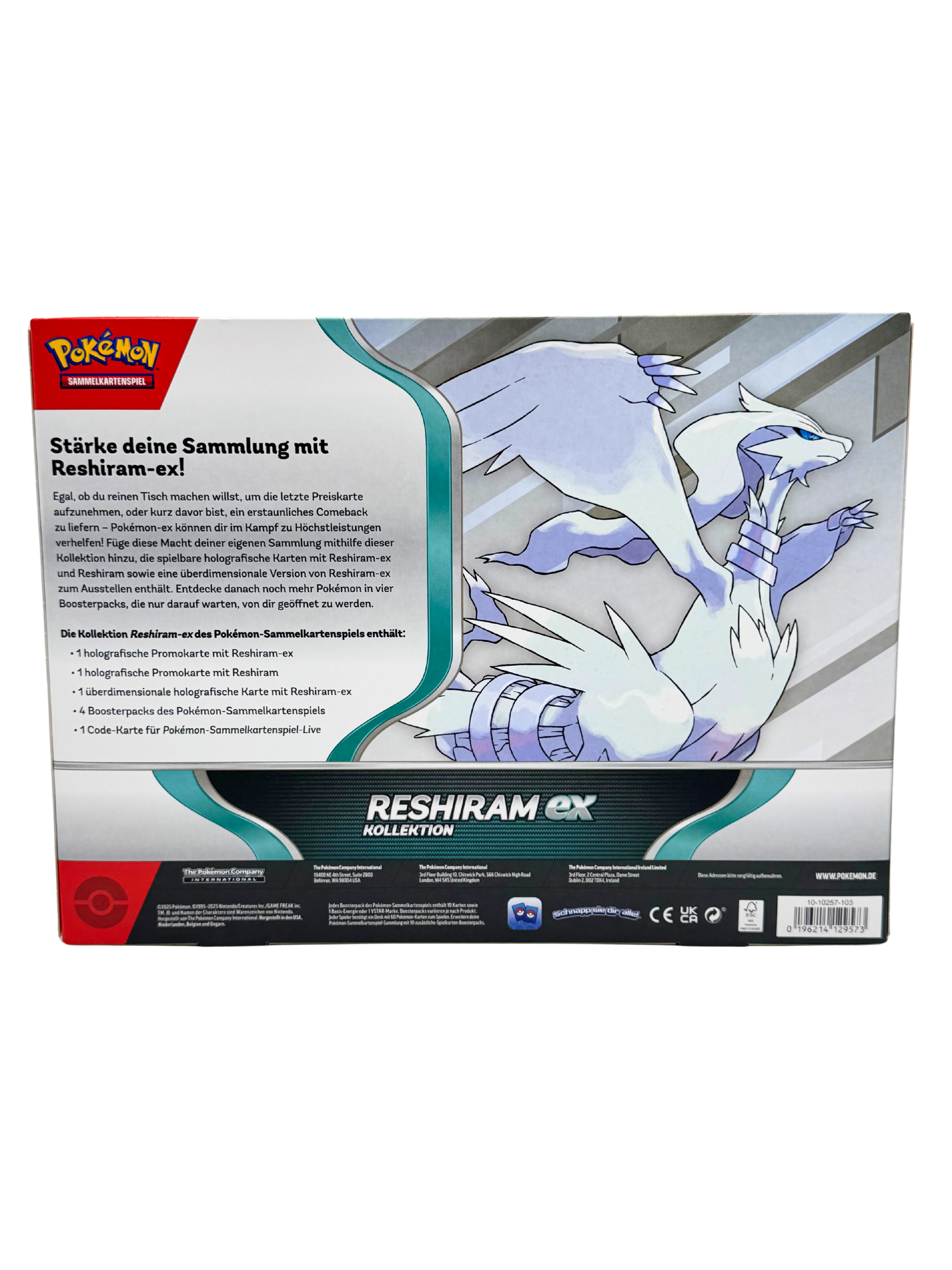 Pokémon Karmesin & Purpur Reshiram EX Kollektion